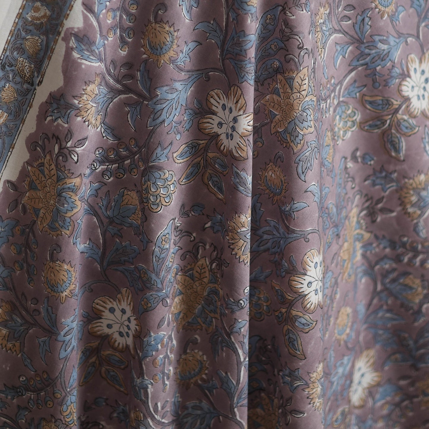 Hand block print cotton sanganeri fabric 21 - handcrafted