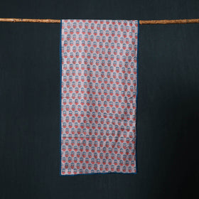 Hand block print cotton sanganeri stole 07 - handcrafted