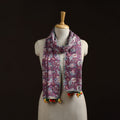 Hand cotton sanganeri stole 11 - handcrafted