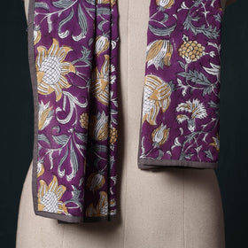 Hand block print cotton sanganeri stole 15 - handcrafted