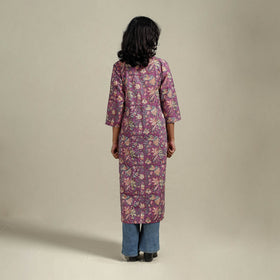 Hand cotton straight sanganeri kurta for women 13