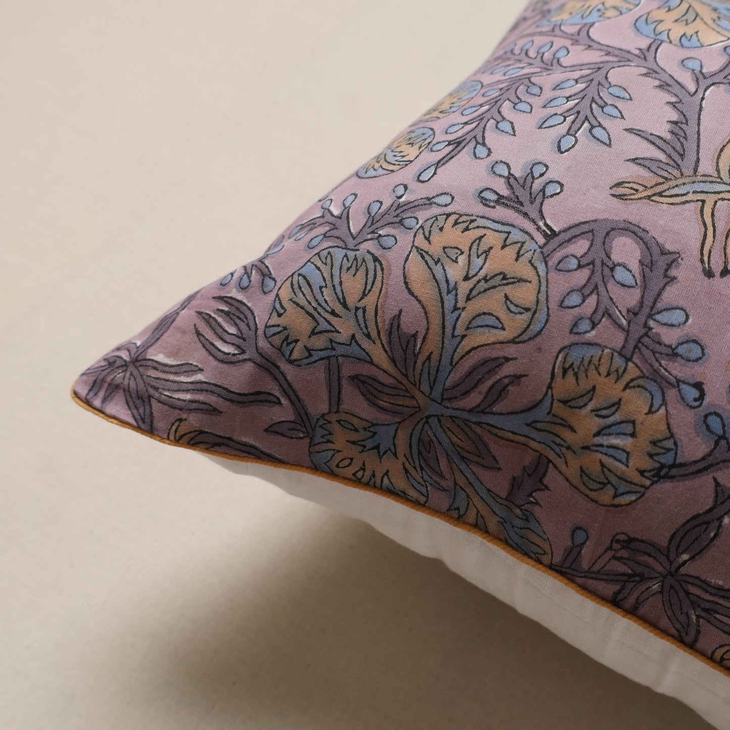 Hand sanganeri cushion cover 13 - handcrafted