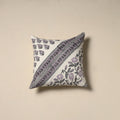 Hand sanganeri floral cushion cover 06 - handcrafted