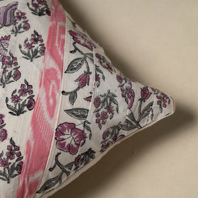 Hand sanganeri floral cushion cover 33 - handcrafted