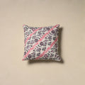 Hand sanganeri floral cushion cover 33 - handcrafted