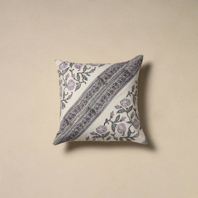 Hand sanganeri floral cushion cover 34 - handcrafted