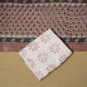 Hand sanganeri cotton 3pc unstitched dress material 01