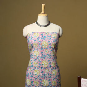 Hand sanganeri cotton 3pc unstitched dress material 05