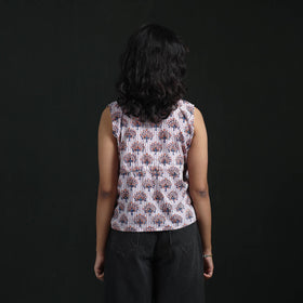 Hand block sanganeri print cotton floral crop top 19
