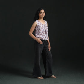 Hand block sanganeri print cotton floral crop top 19