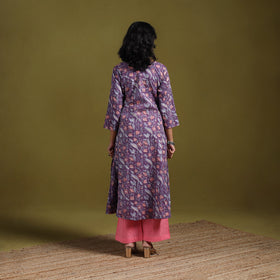 Hand cotton a-line sanganeri kurta for women 15