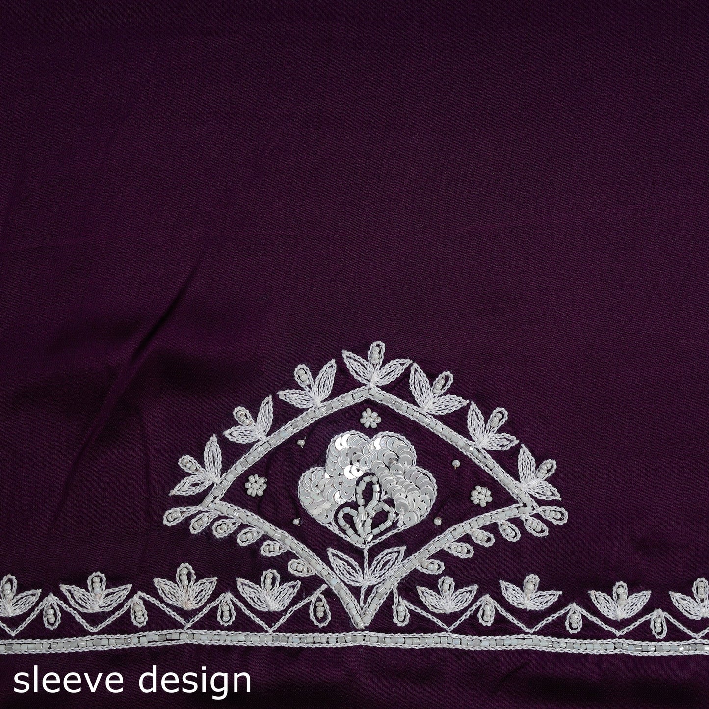 Buy Purple Hand Embroidery Modal Silk Kurta Material