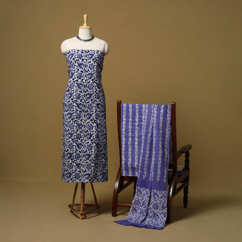 Hand kutch batik cotton 3pc unstitched dress material 20