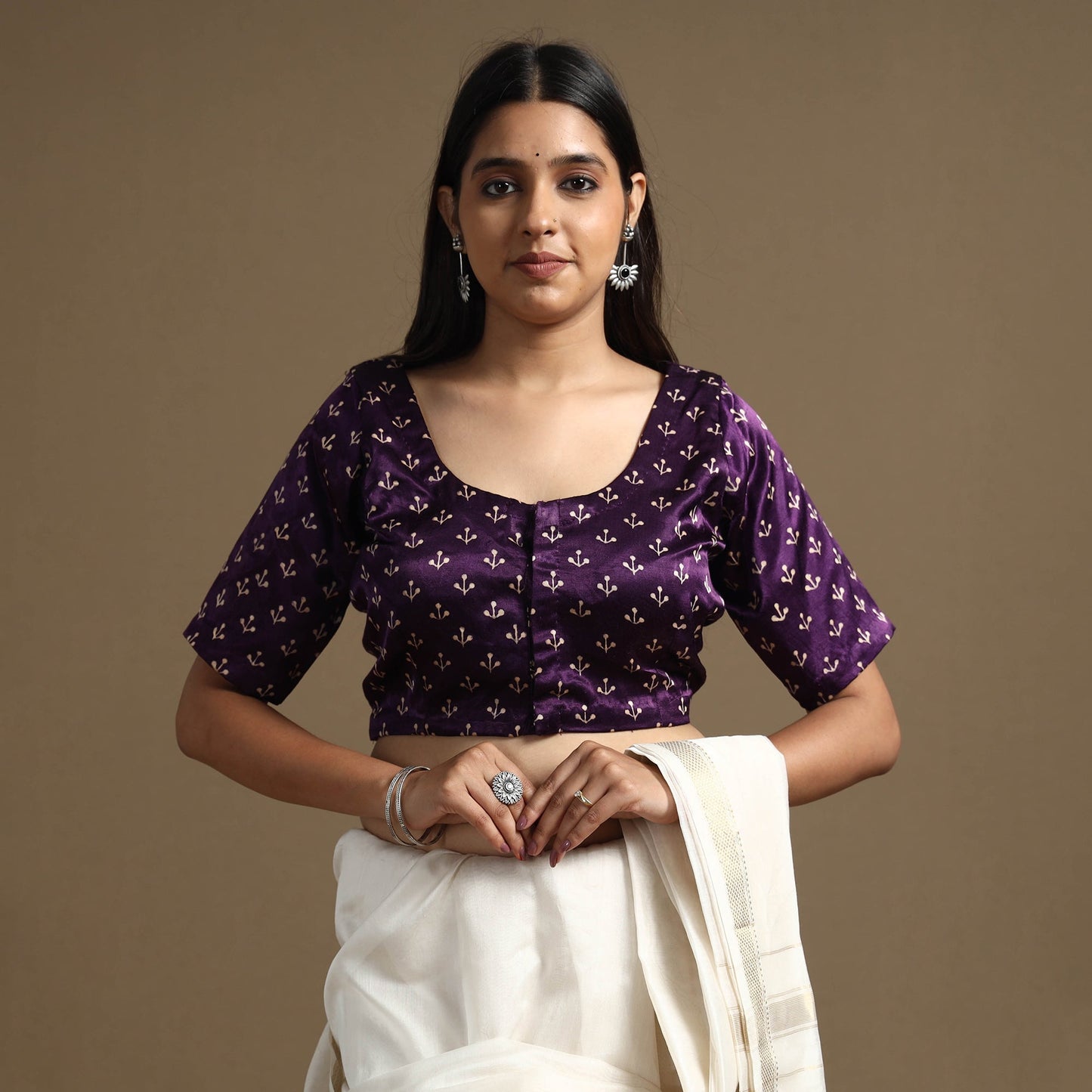 Block Print Stitched Blouse
