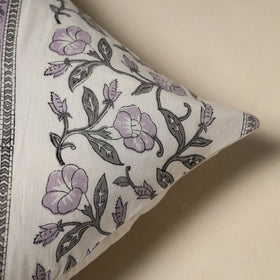Hand sanganeri floral cushion cover 34 - handcrafted