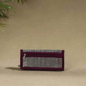 Purple Handcrafted Audio Tape Clutch Wallet