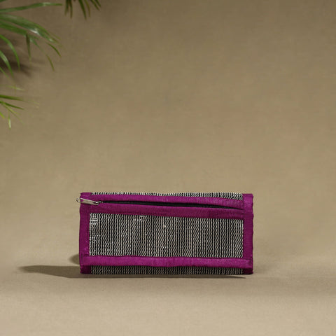 Purple Handcrafted Audio Tape Clutch Wallet