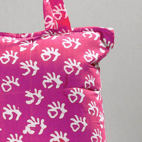 Purple Handcrafted Batik Printed Cotton Hand Bag 01