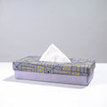  Purple Handcrafted Bengal Kantha Work Tissue Box 