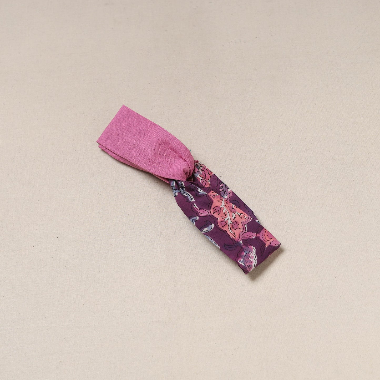 Handcrafted cotton elastic headband 06