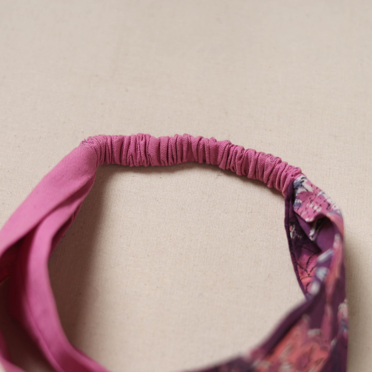 Handcrafted cotton elastic headband 06
