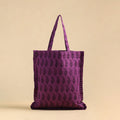 Purple Handcrafted Cotton Frill Jhola Bag