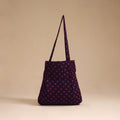 Purple - handcrafted cotton jhola bag 04