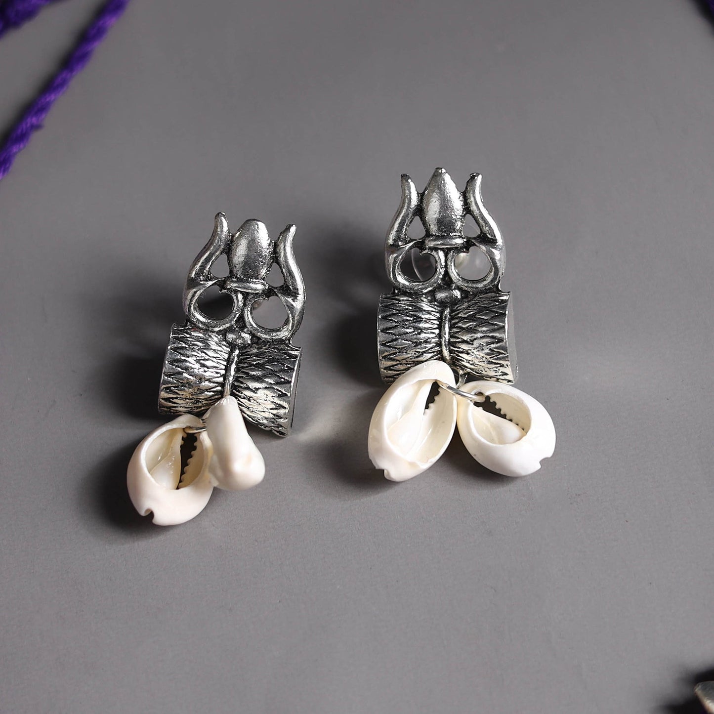 Purple - handcrafted gs fabart choker necklace set 03