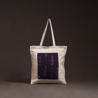 Handcrafted ikat patch shoulder bag 07