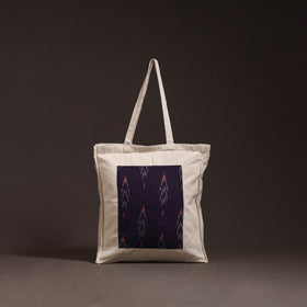 Handcrafted ikat patch shoulder bag 07