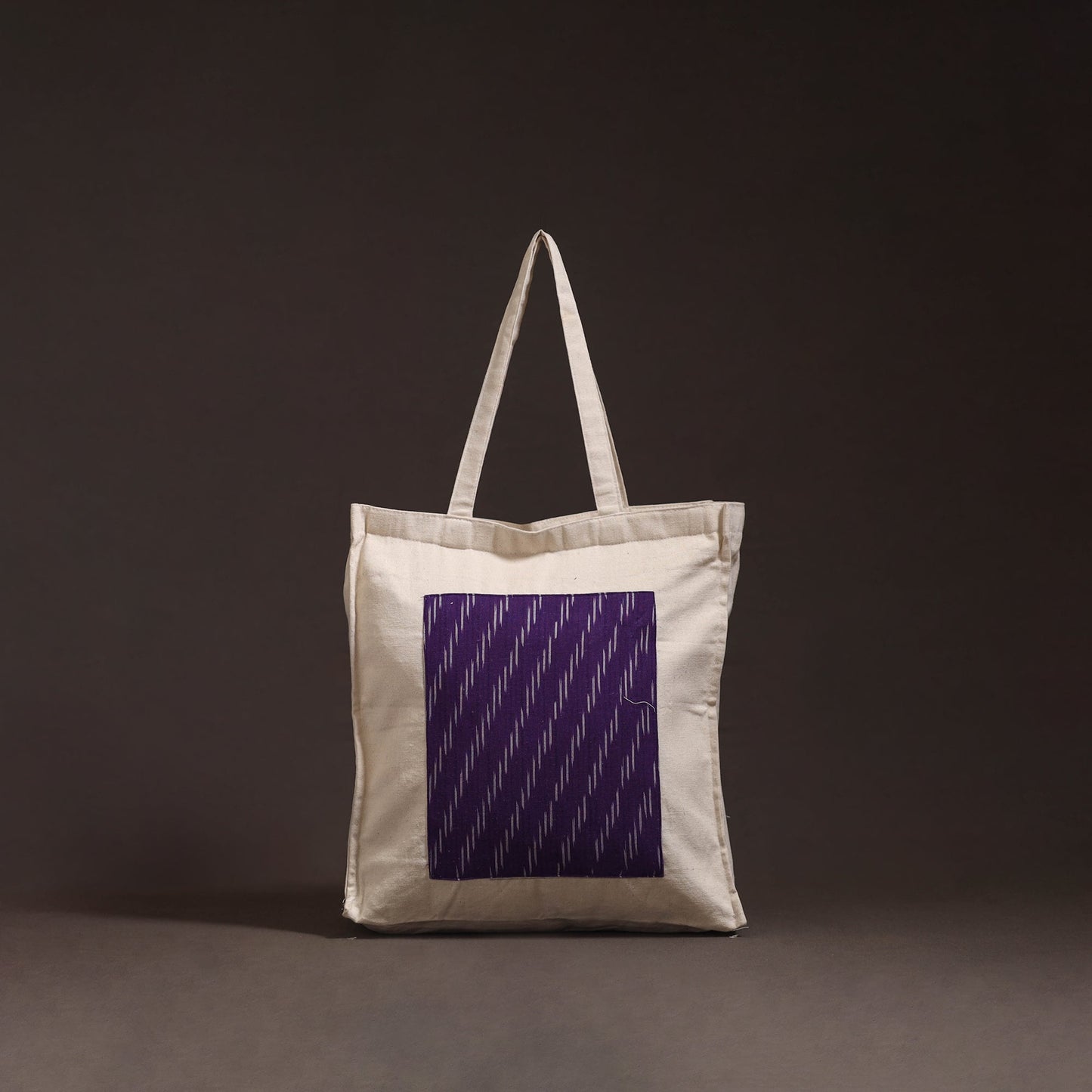 Handcrafted ikat patch shoulder bag 09