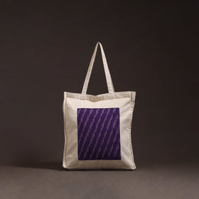 Handcrafted ikat patch shoulder bag 09