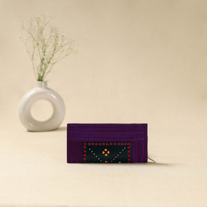 Purple - handcrafted kutch leather clutch / wallet 31