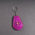 Purple Handcrafted Kutch Leather Keychain 