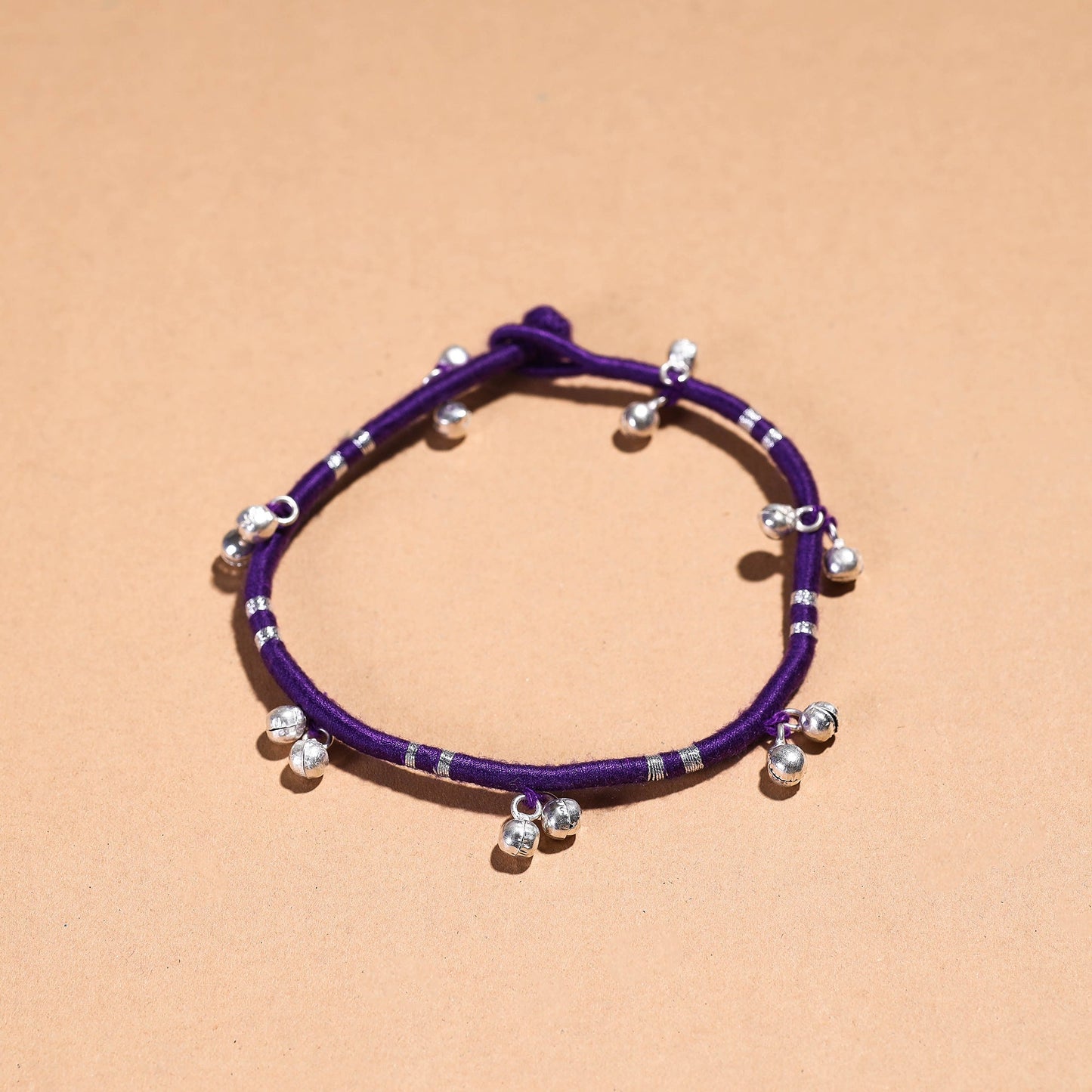  Handcrafted Patwa Thread & Ghungroo Work Anklet 