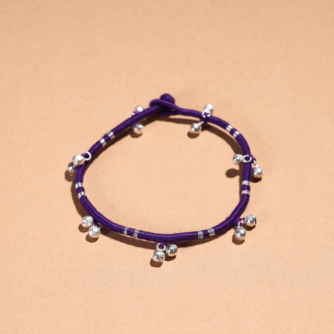  Handcrafted Patwa Thread & Ghungroo Work Anklet 