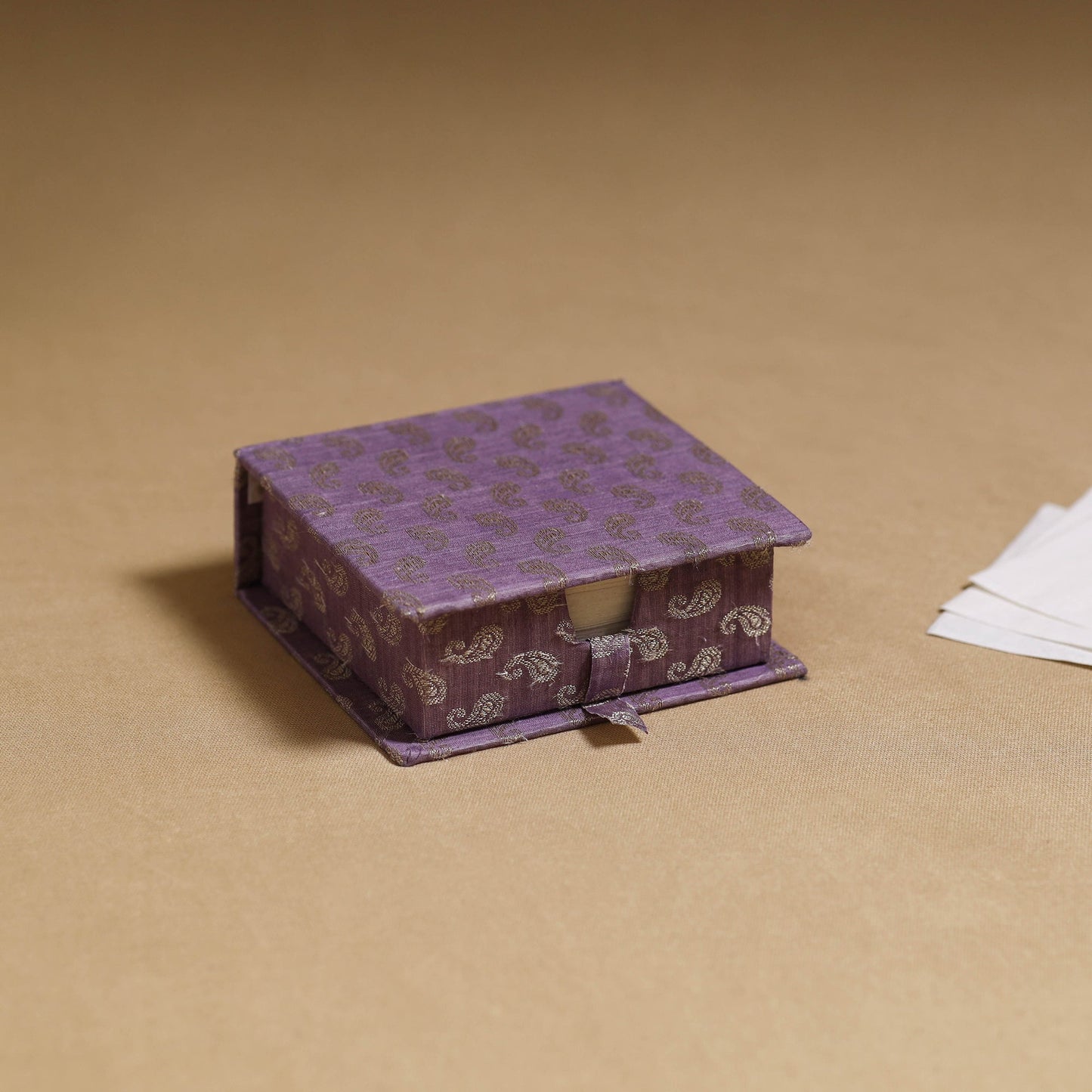 Purple - handcrafted printed card holder with slips 37