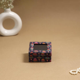 Handcrafted printed fabric ring/earring box 30