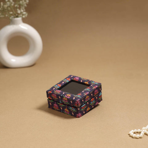 Handcrafted printed fabric ring/earring box 30