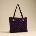  Purple Handcrafted Quilted Cotton Hand Bag