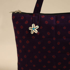  Purple Handcrafted Quilted Cotton Hand Bag