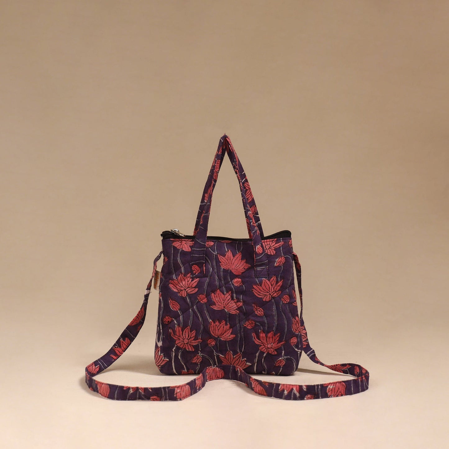 Handcrafted quilted sling bag 16