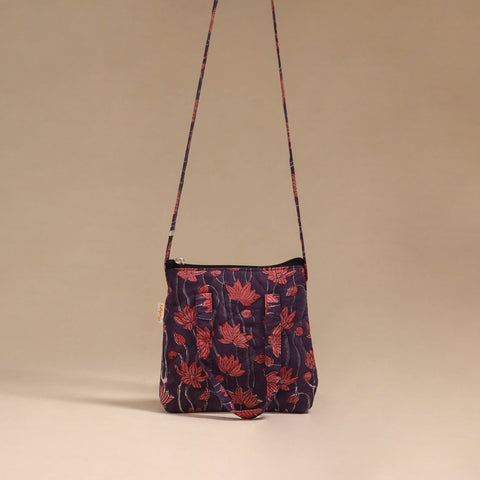 Handcrafted quilted sling bag 16