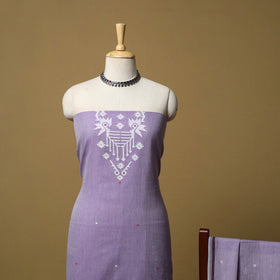 Handloom bengal jamdani cotton 2pc unstitched dress