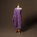 Handloom chanderi silk block print sanganeri 3pc unstitched