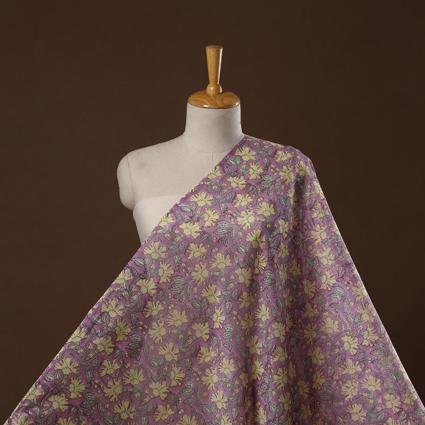 Handloom chanderi silk hand sanganeri fabric 13