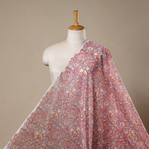 Handloom chanderi silk hand sanganeri fabric 10