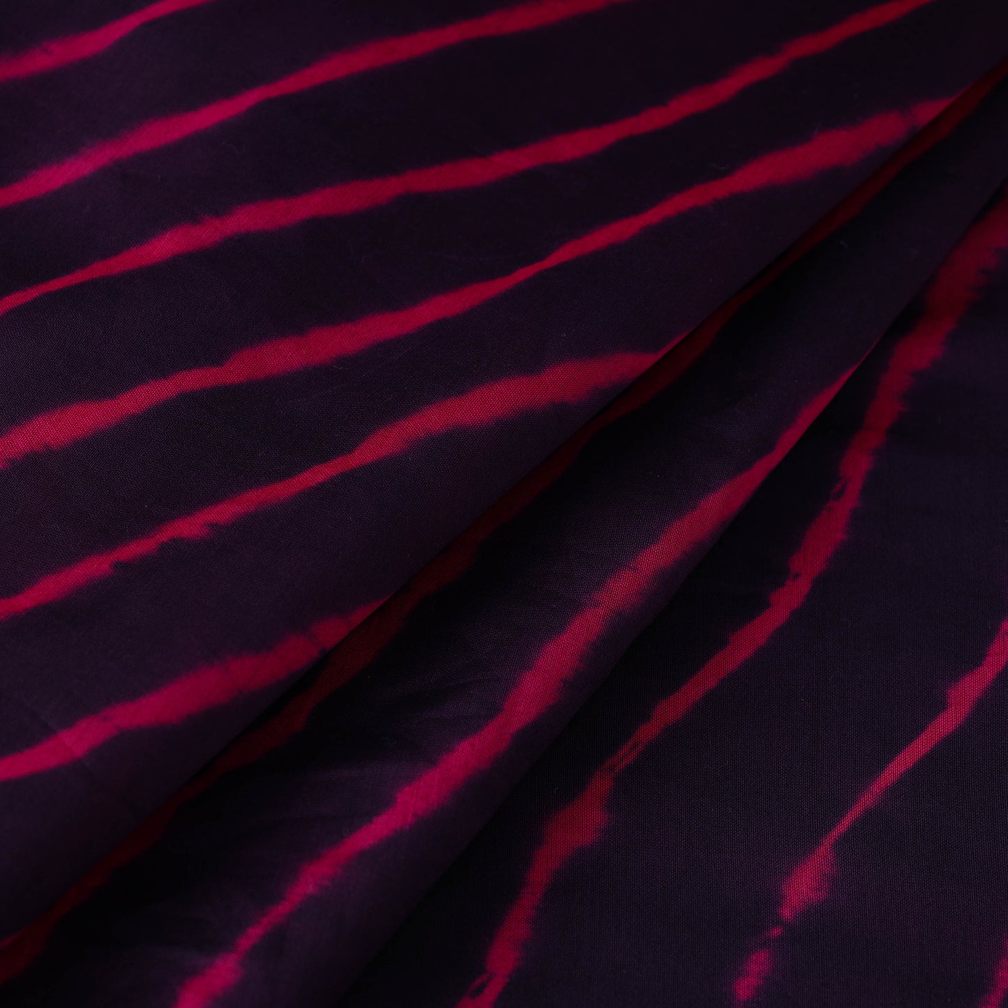 Purple Handloom Chanderi Silk Tie-Dye Leheriya Fabric