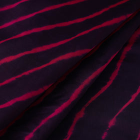 Purple Handloom Chanderi Silk Tie-Dye Leheriya Fabric