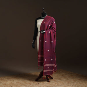 Handloom cotton bengal jamdani dupatta 07 - handcrafted